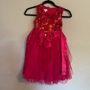 Girls red Christmas dress